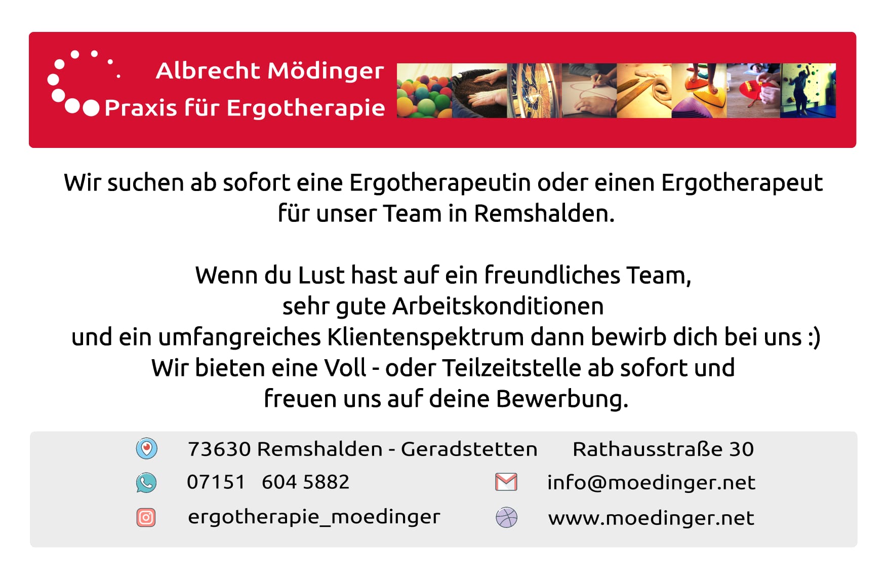 Mitarbeiterinnen/Mitarbeiter gesucht!